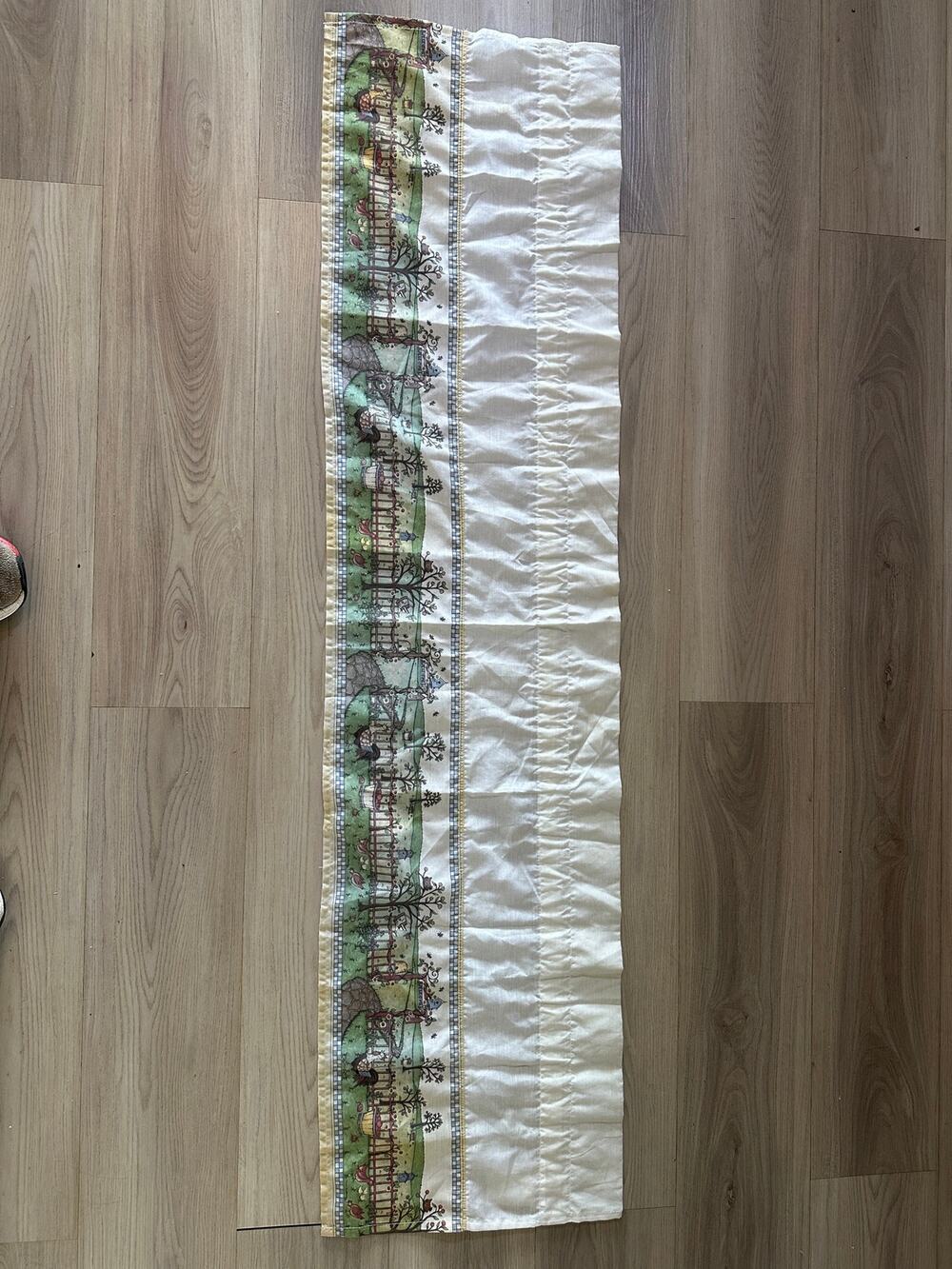 Vintage Country Rooster Farmhouse Kitchen Valance Curtain Cottagecore